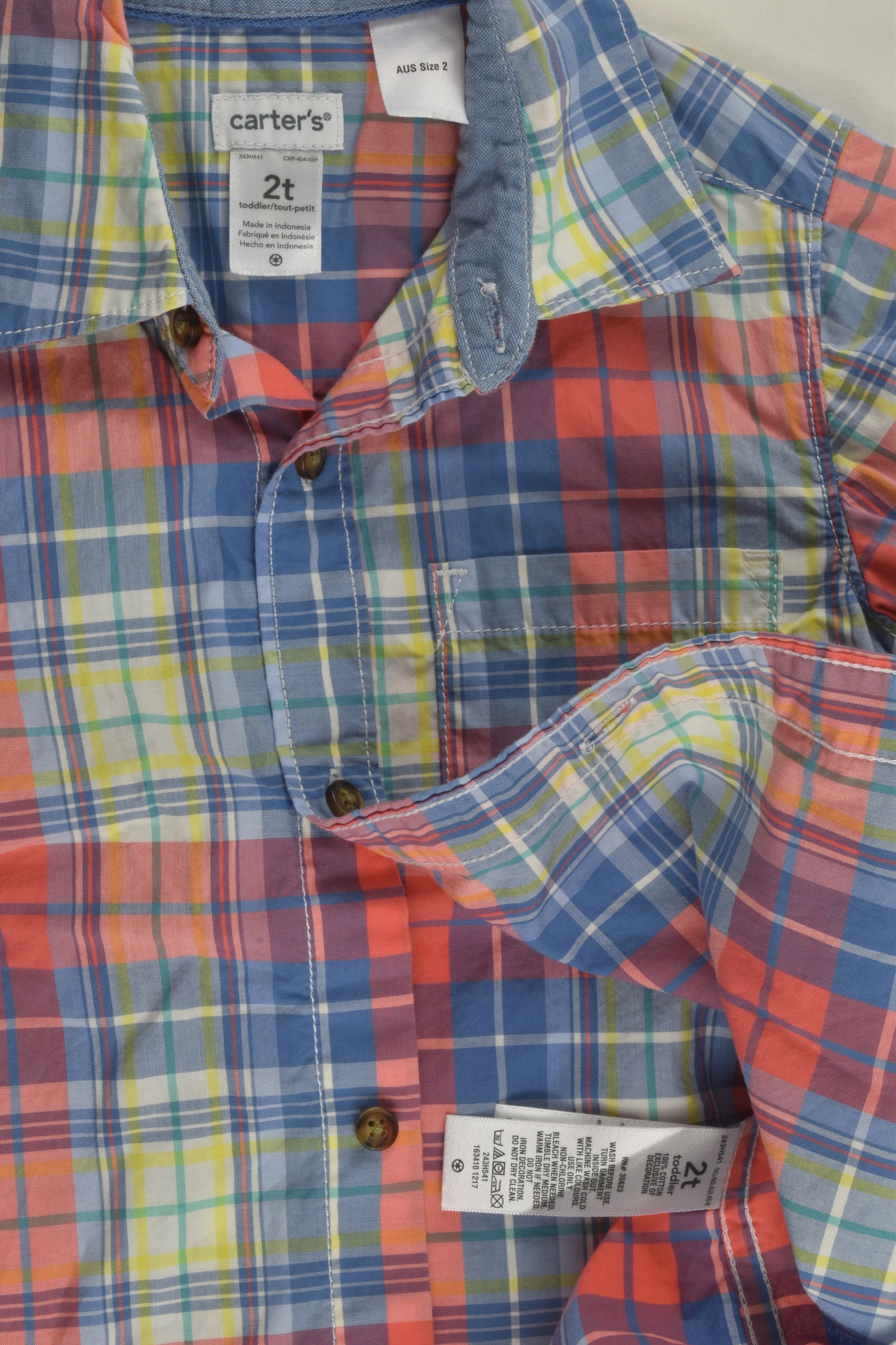 Carter's Size 2 Checked Shirt