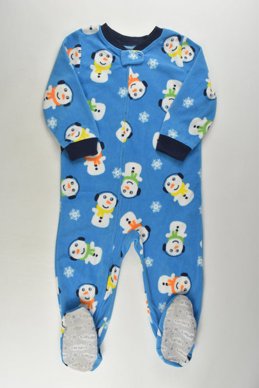 Carter's Size 2 Snowman Footed Fleece One Piece