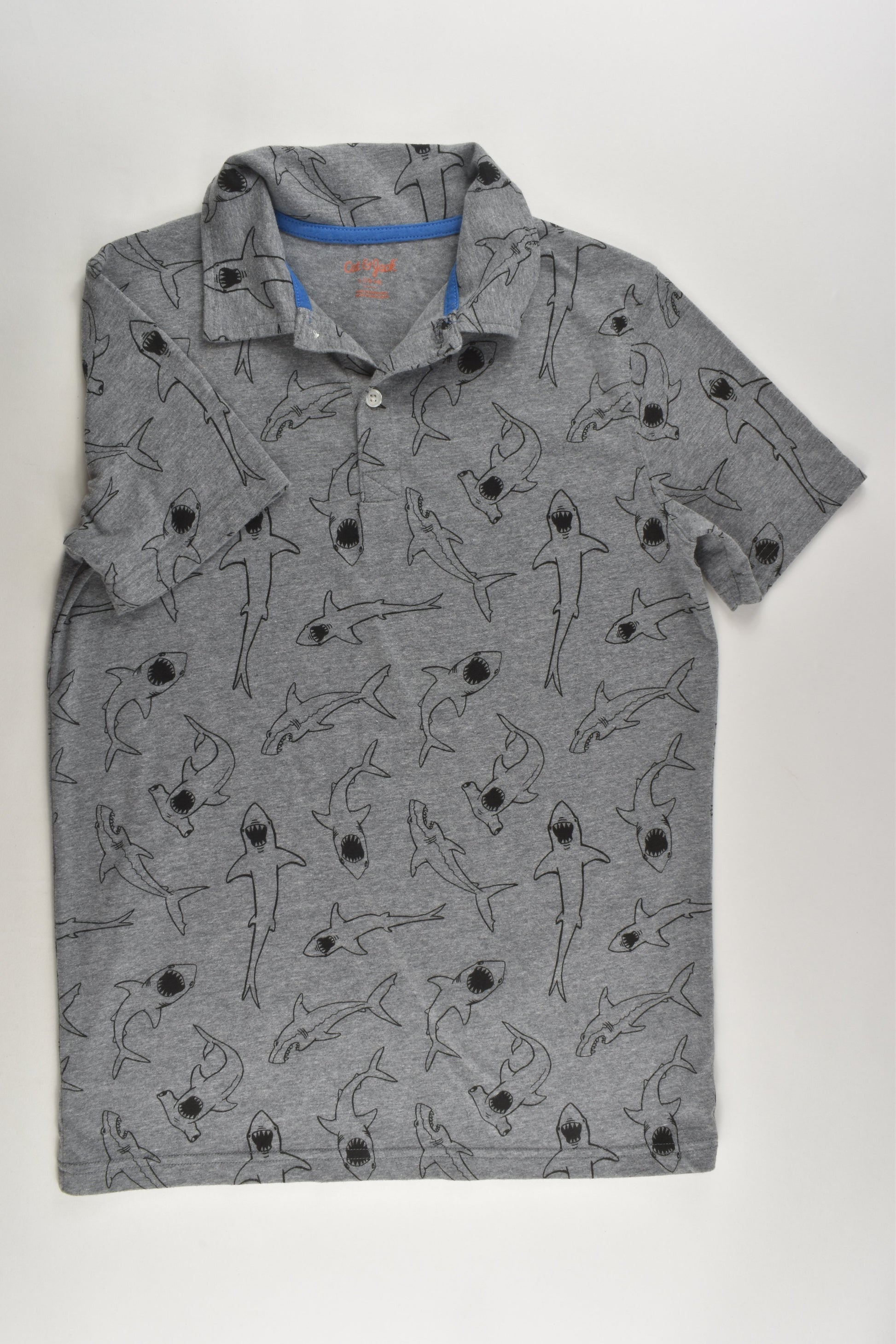 Cat & Jack Size 12-14 Shark Polo Shirt