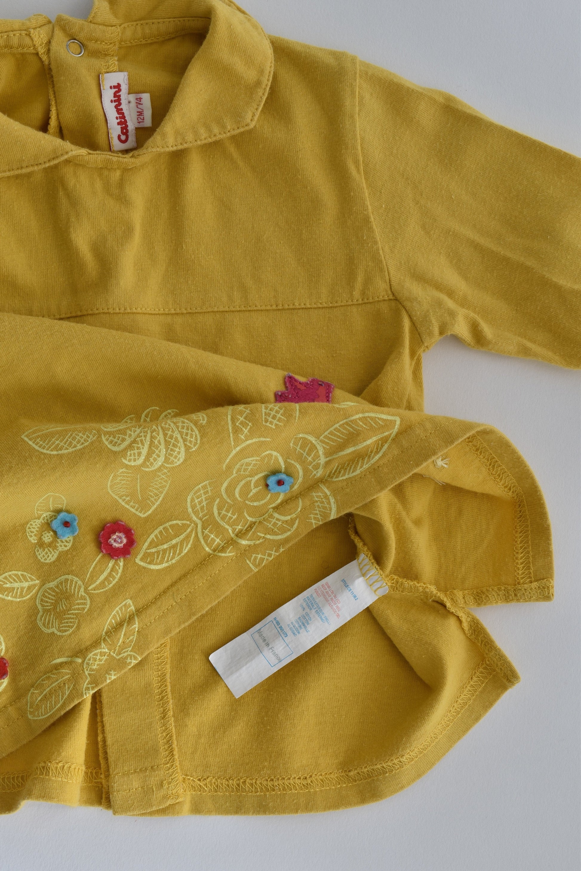 Catimini (France) Size 0 (12 months, 74 cm) Collared Top