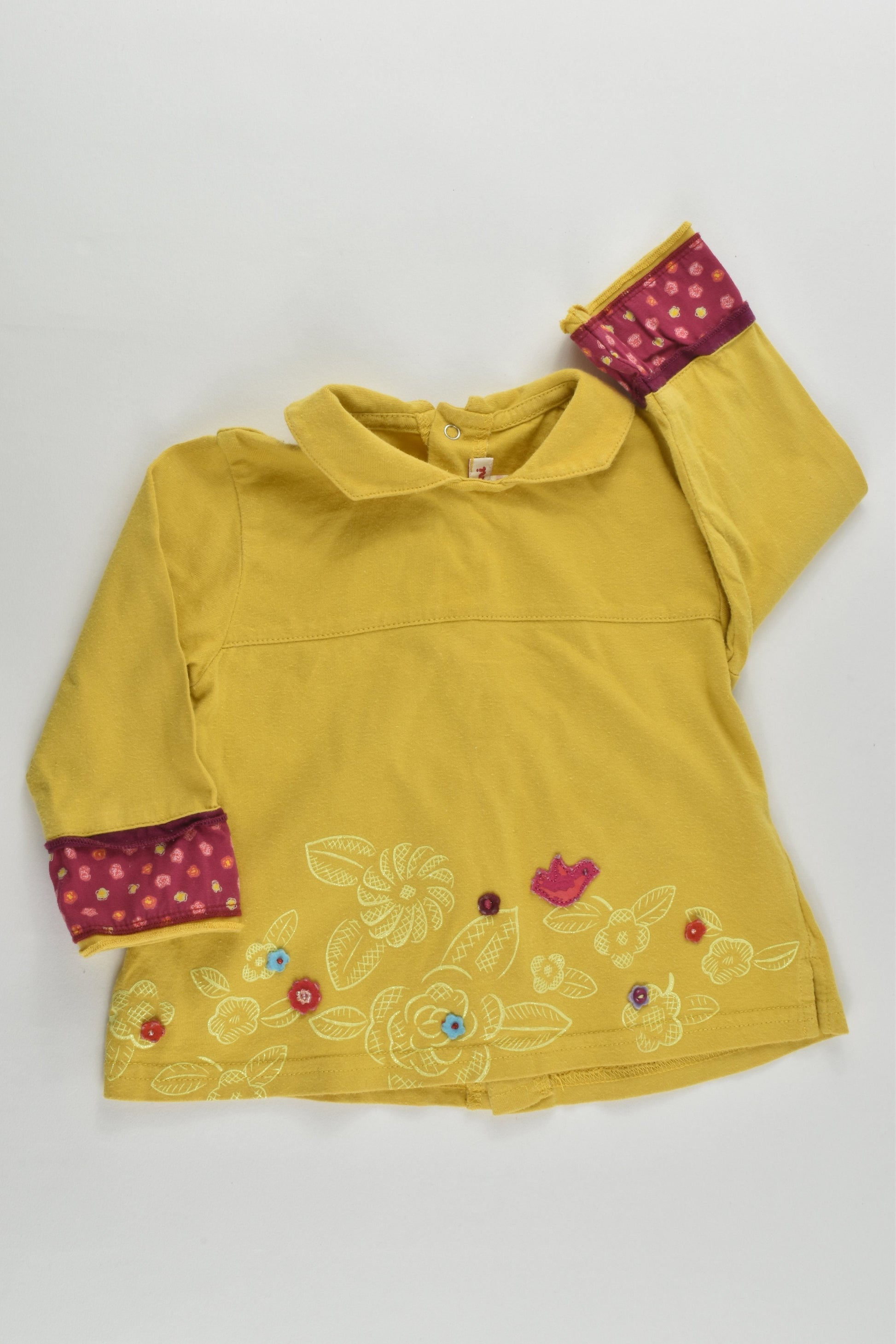 Catimini (France) Size 0 (12 months, 74 cm) Collared Top