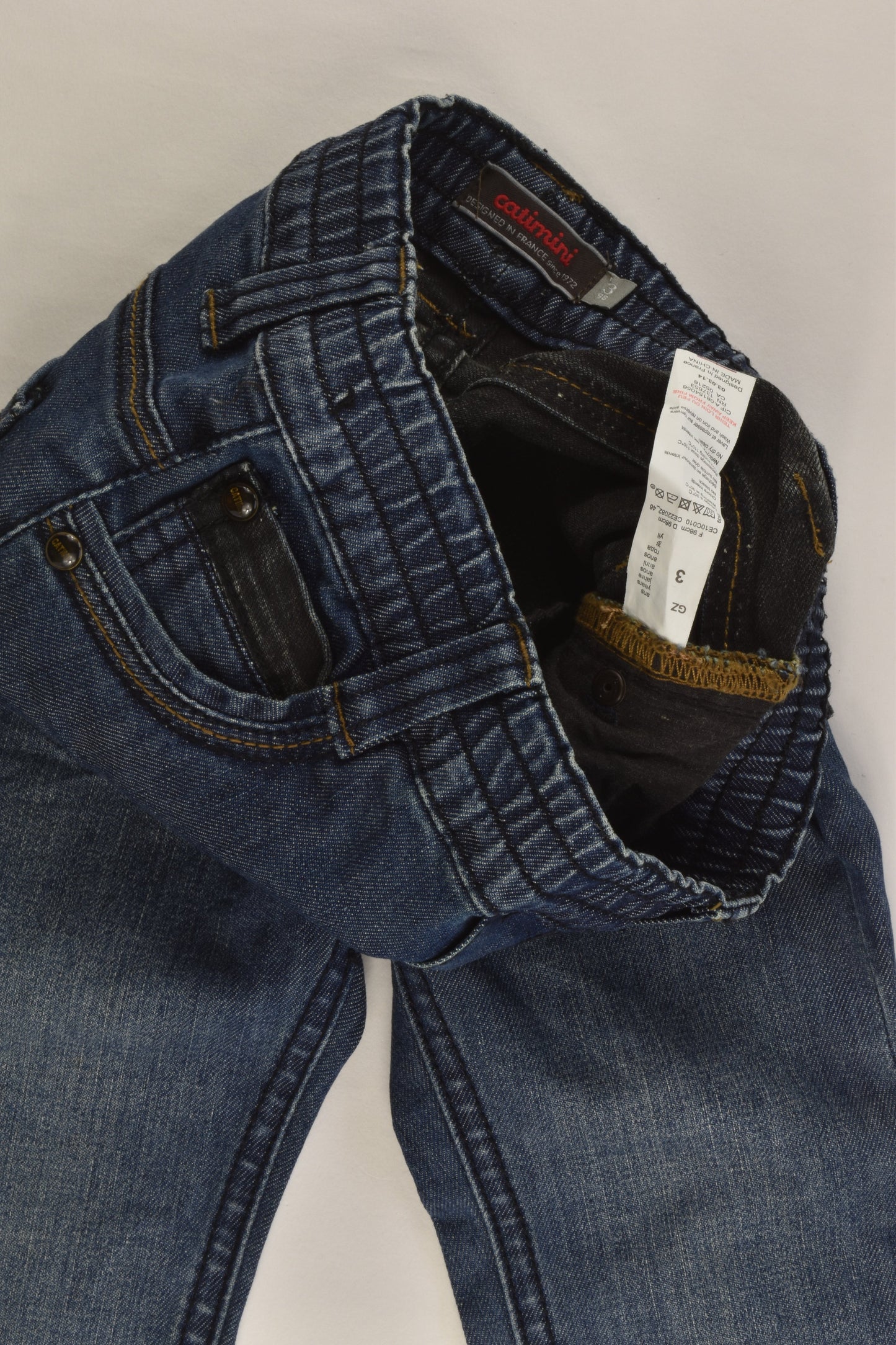 Catimini (France) Size 3 (98 cm) Vespa Back Pocket Denim Pants