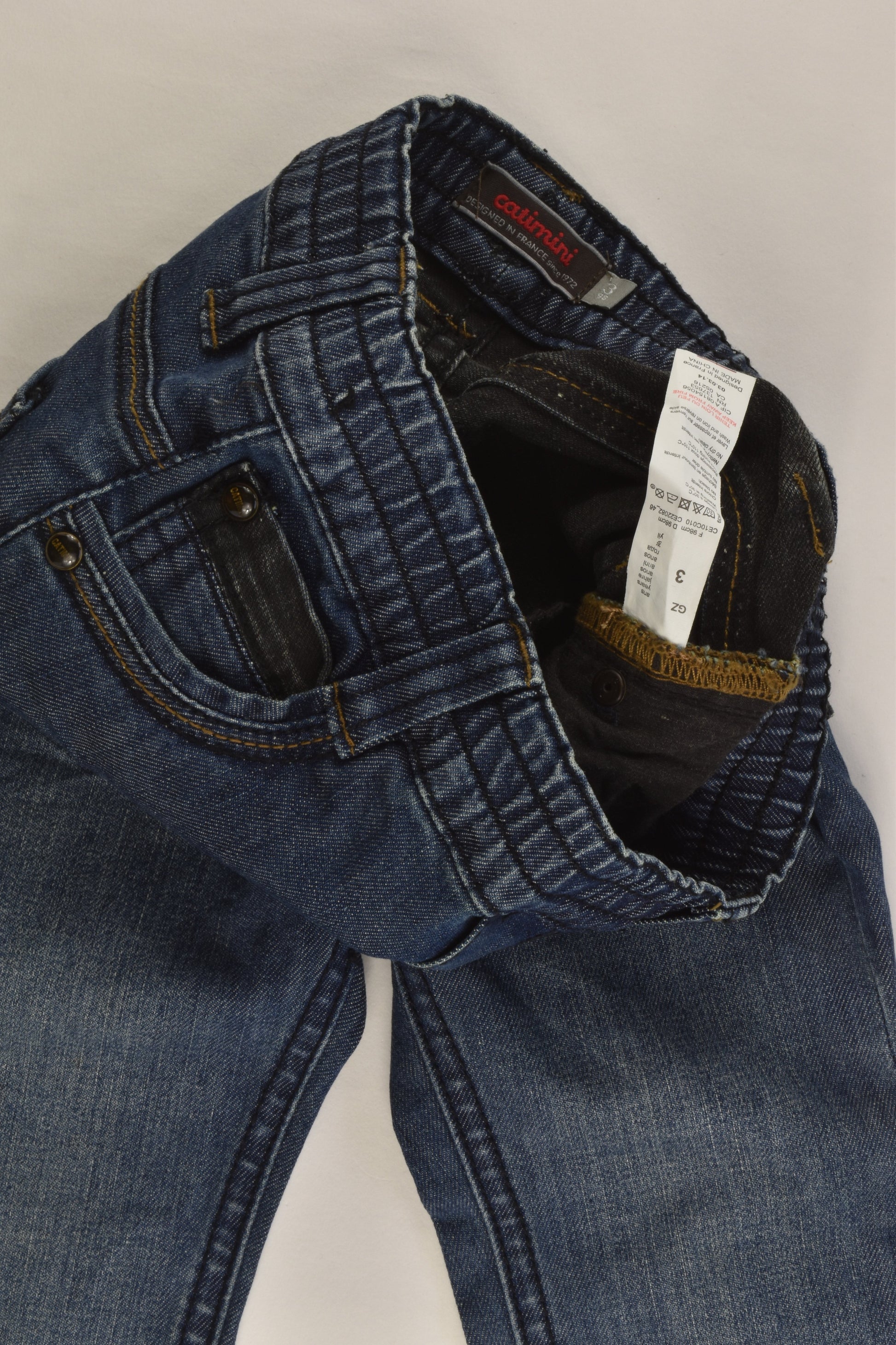 Catimini (France) Size 3 (98 cm) Vespa Back Pocket Denim Pants