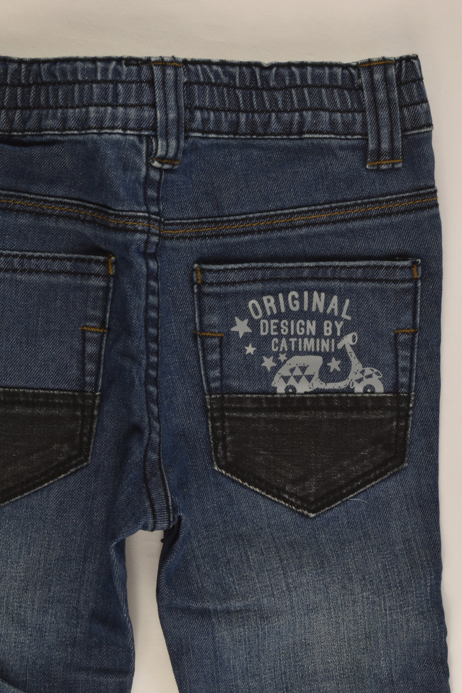 Catimini (France) Size 3 (98 cm) Vespa Back Pocket Denim Pants