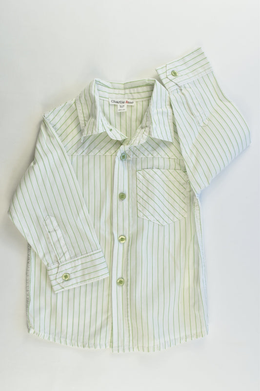 Charlie & Me Size 12-18 months (1) Striped Collared Shirt