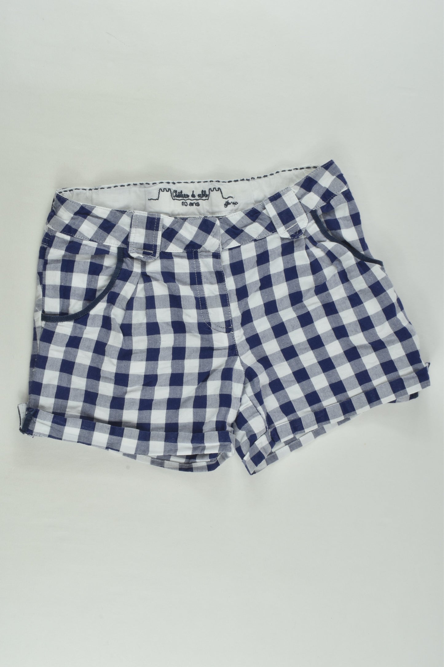 Château De Sable Size 10 Checked Lightweight Shorts