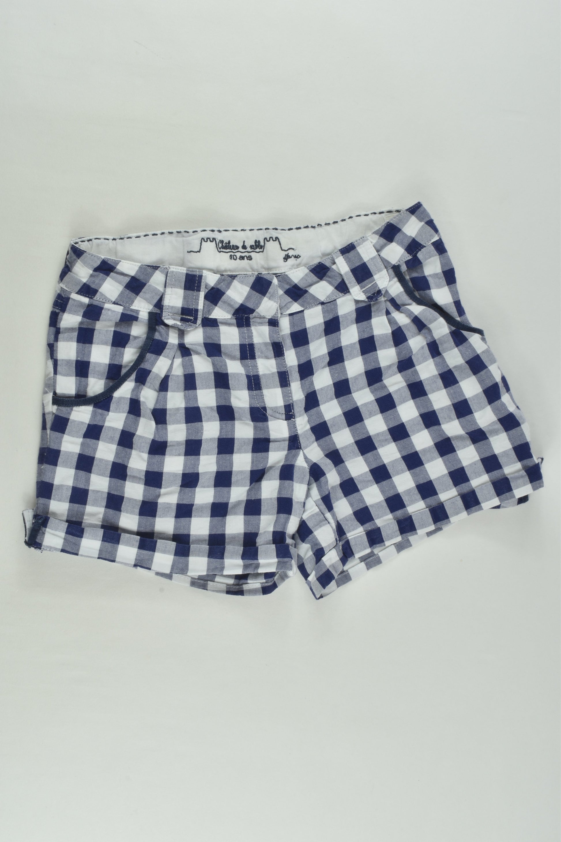 Château De Sable Size 10 Checked Lightweight Shorts