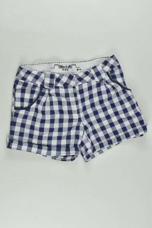 Château De Sable Size 10 Checked Lightweight Shorts