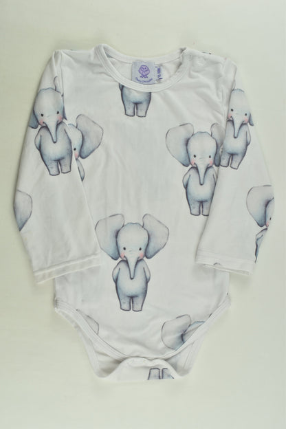 Cheeky Chickadee Size 1 (12-18 months) Elephant Bodysuit