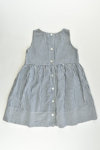 Chiboogi Children by H&M (Old School) Size 3 (98 cm) Checked Dress with Floral Embroidery