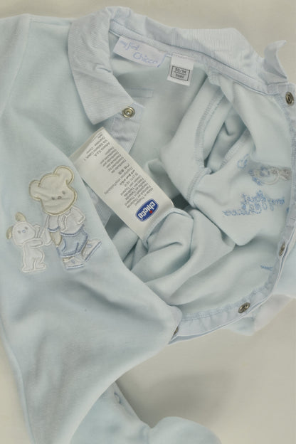 Chicco Size 0000 (50 cm) Footed Velour Romper