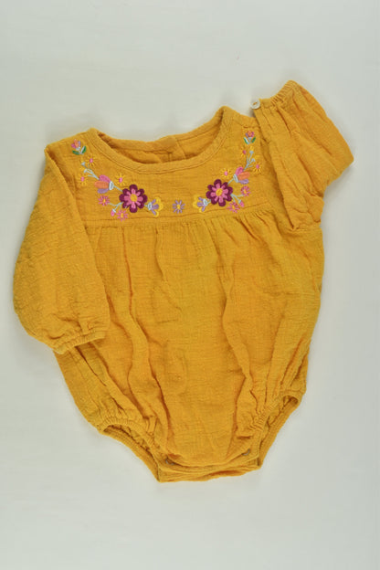 Children of the Tribe Size 0 Muslin Embroidery Romper