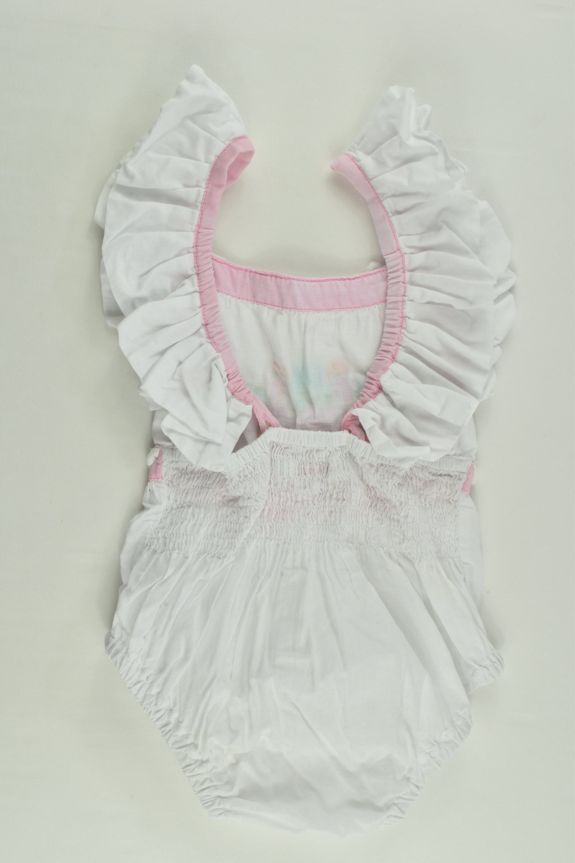 Coco and Ginger Size 1 (M, 12-18 months) Romper with Floral Embroidery