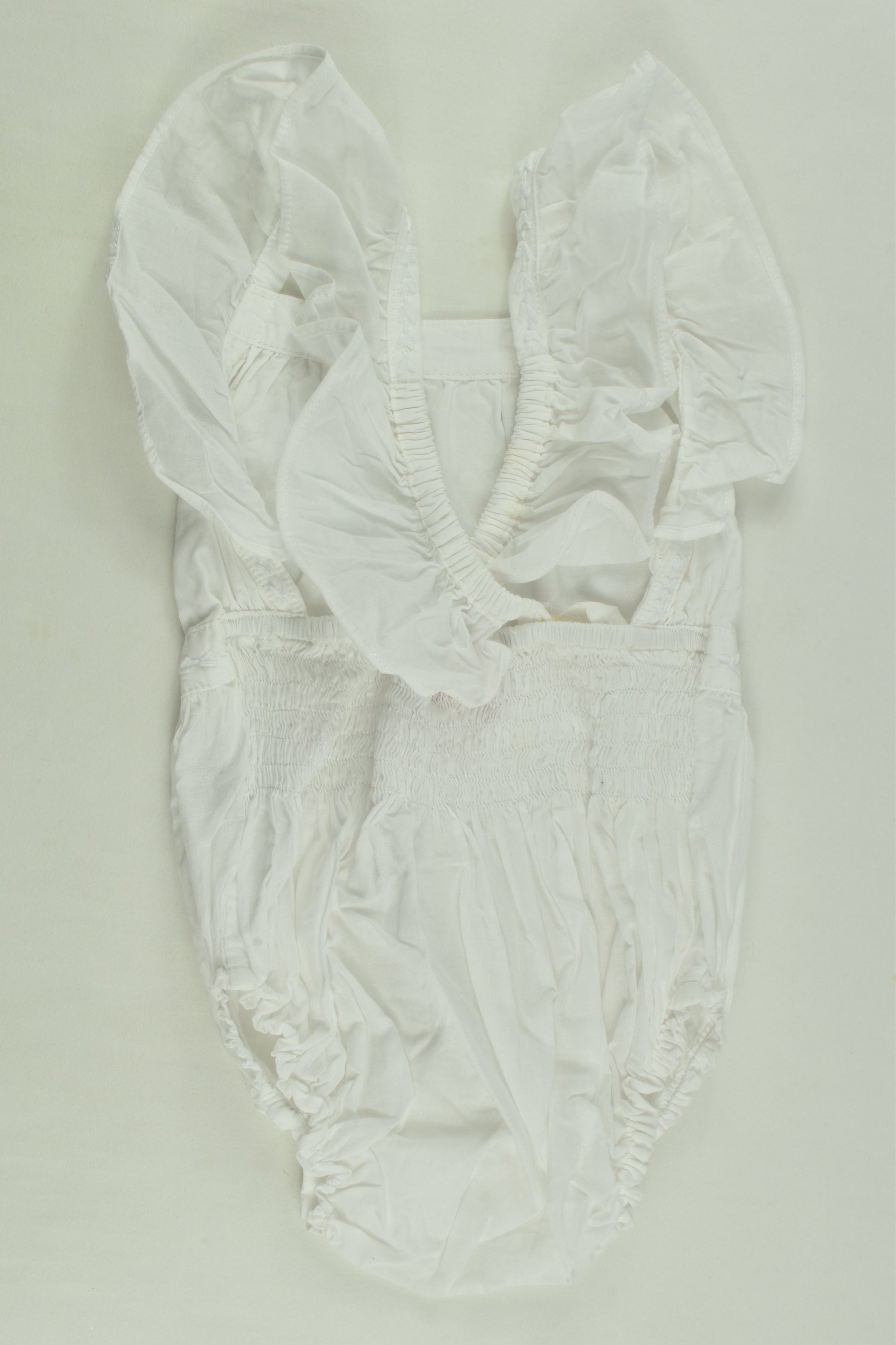 Coco and Ginger Size 1 Romper with Floral Embroidery