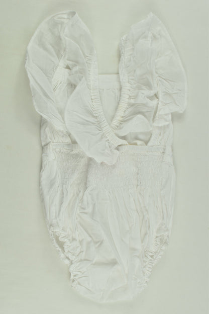 Coco and Ginger Size 1 Romper with Floral Embroidery