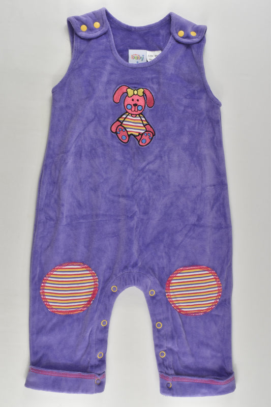 Coles Baby Size 0 Velour Bunny Overalls