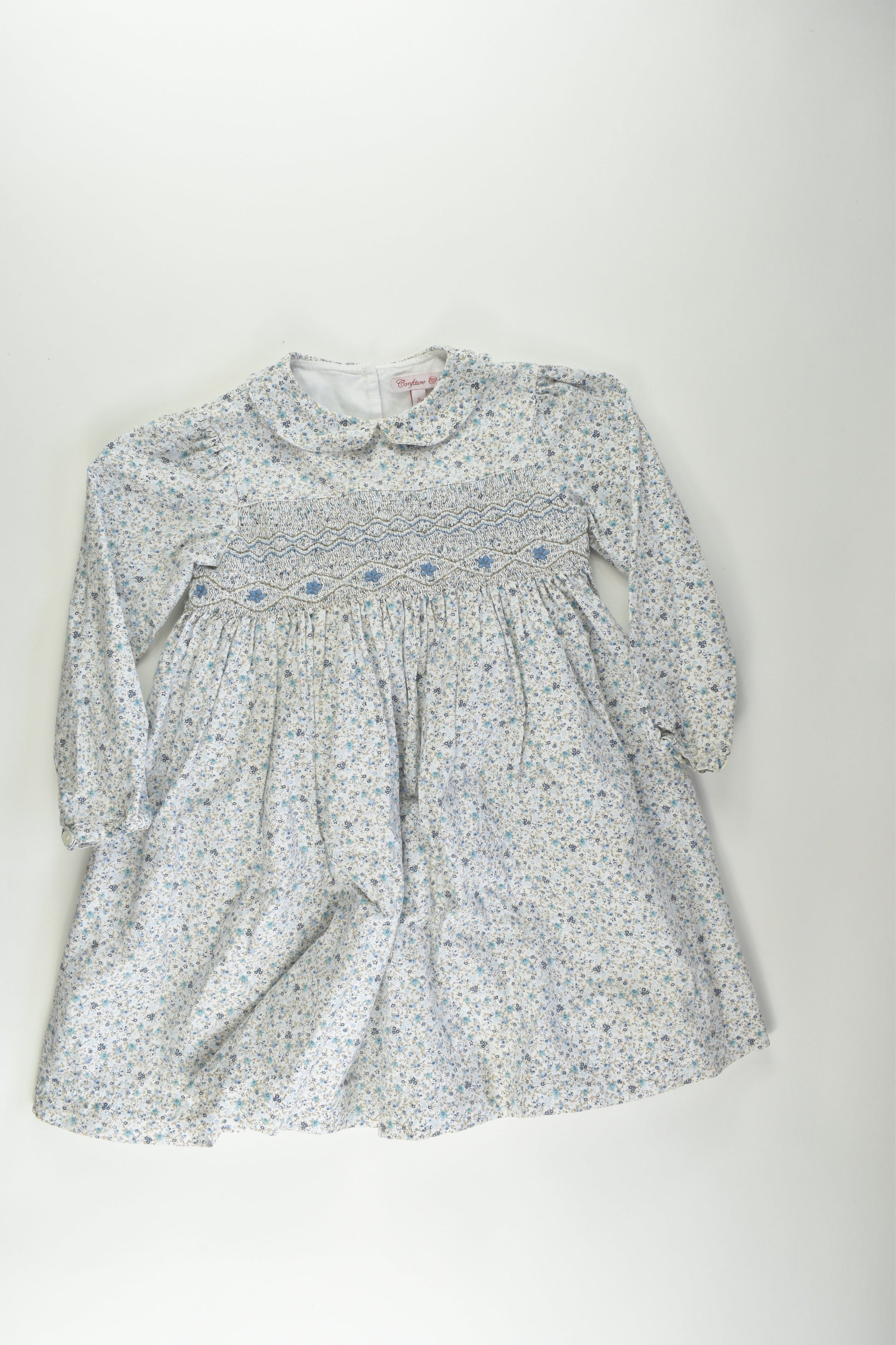 Confiture Size 3 Floral Lined Smocked Dress