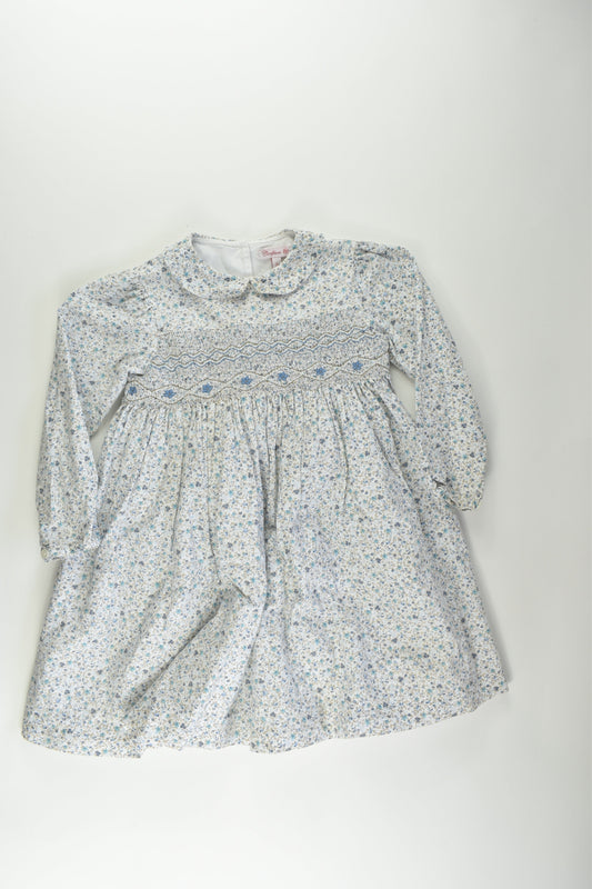 Confiture Size 3 Floral Lined Smocked Dress