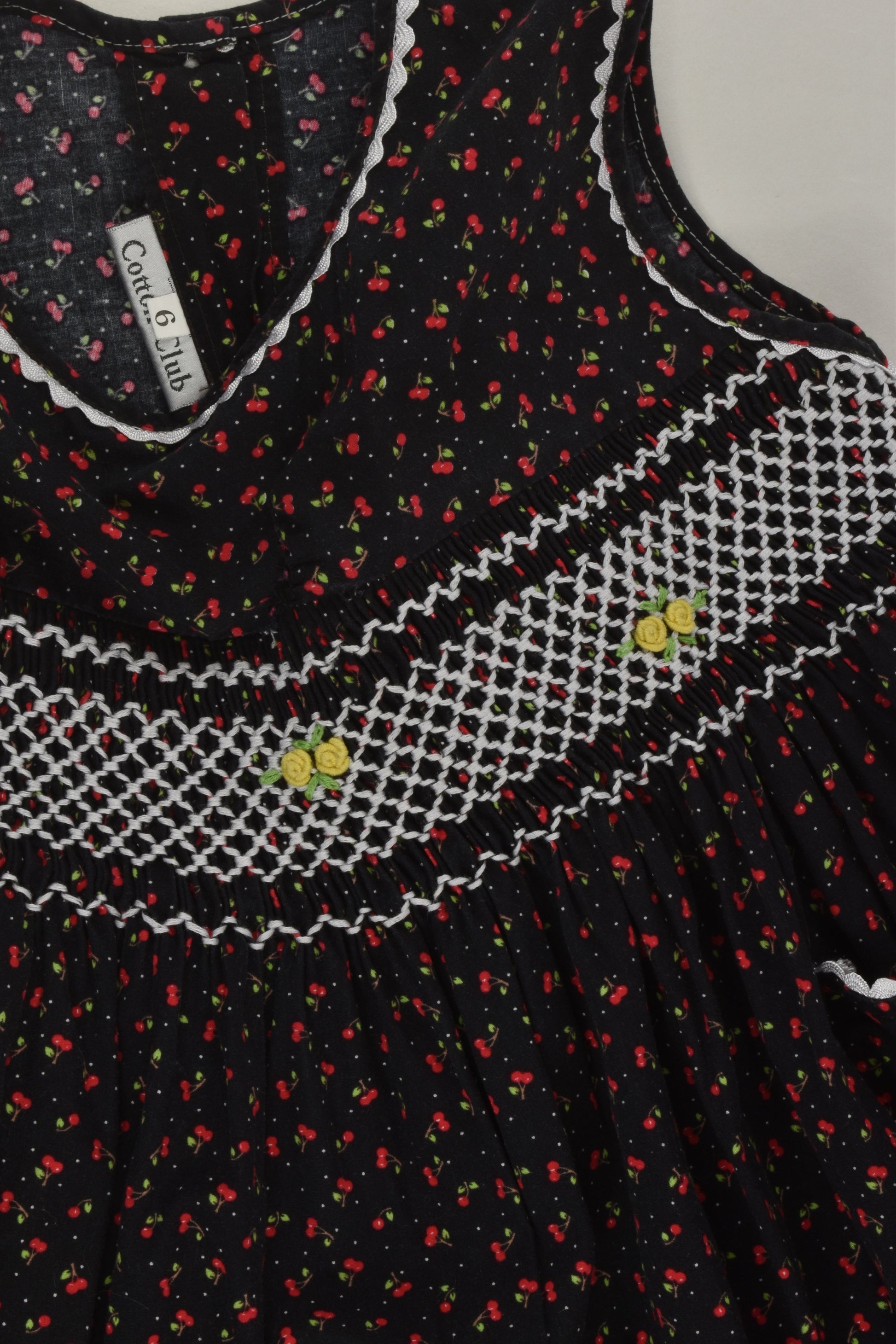 Cotton Club Size 6 Smocked Cherries Dress