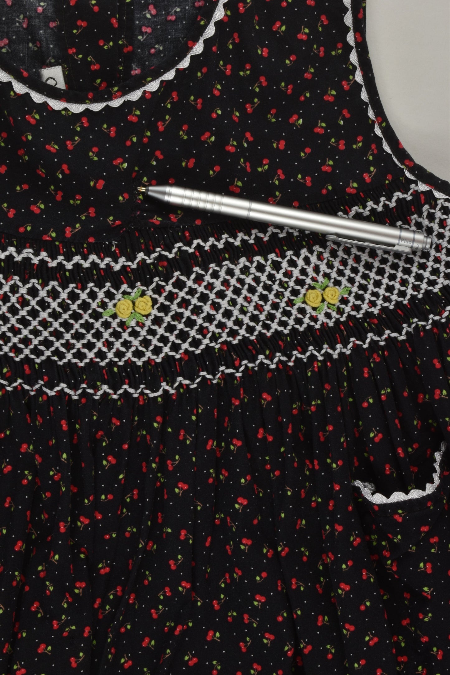 Cotton Club Size 6 Smocked Cherries Dress