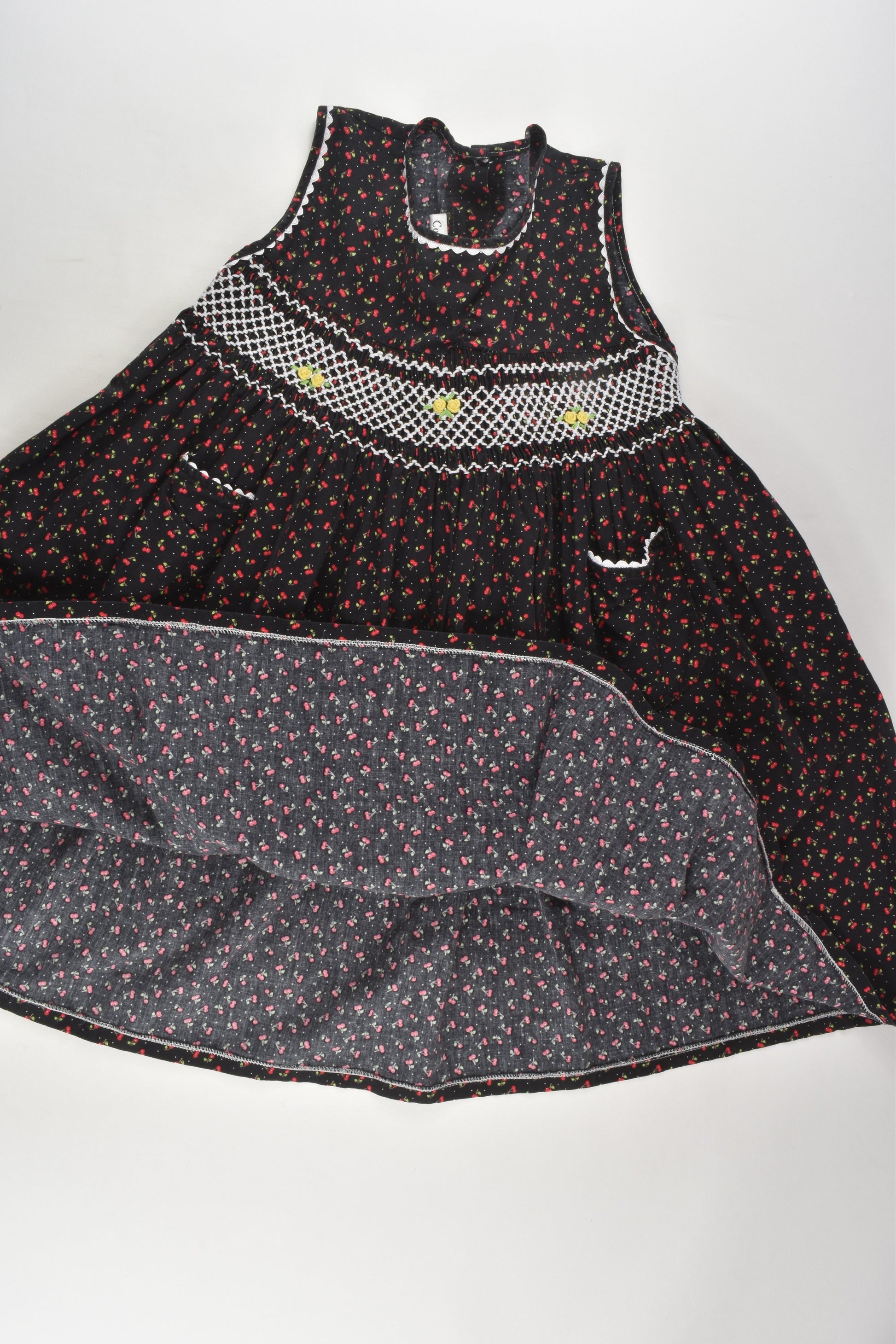 Cotton Club Size 6 Smocked Cherries Dress