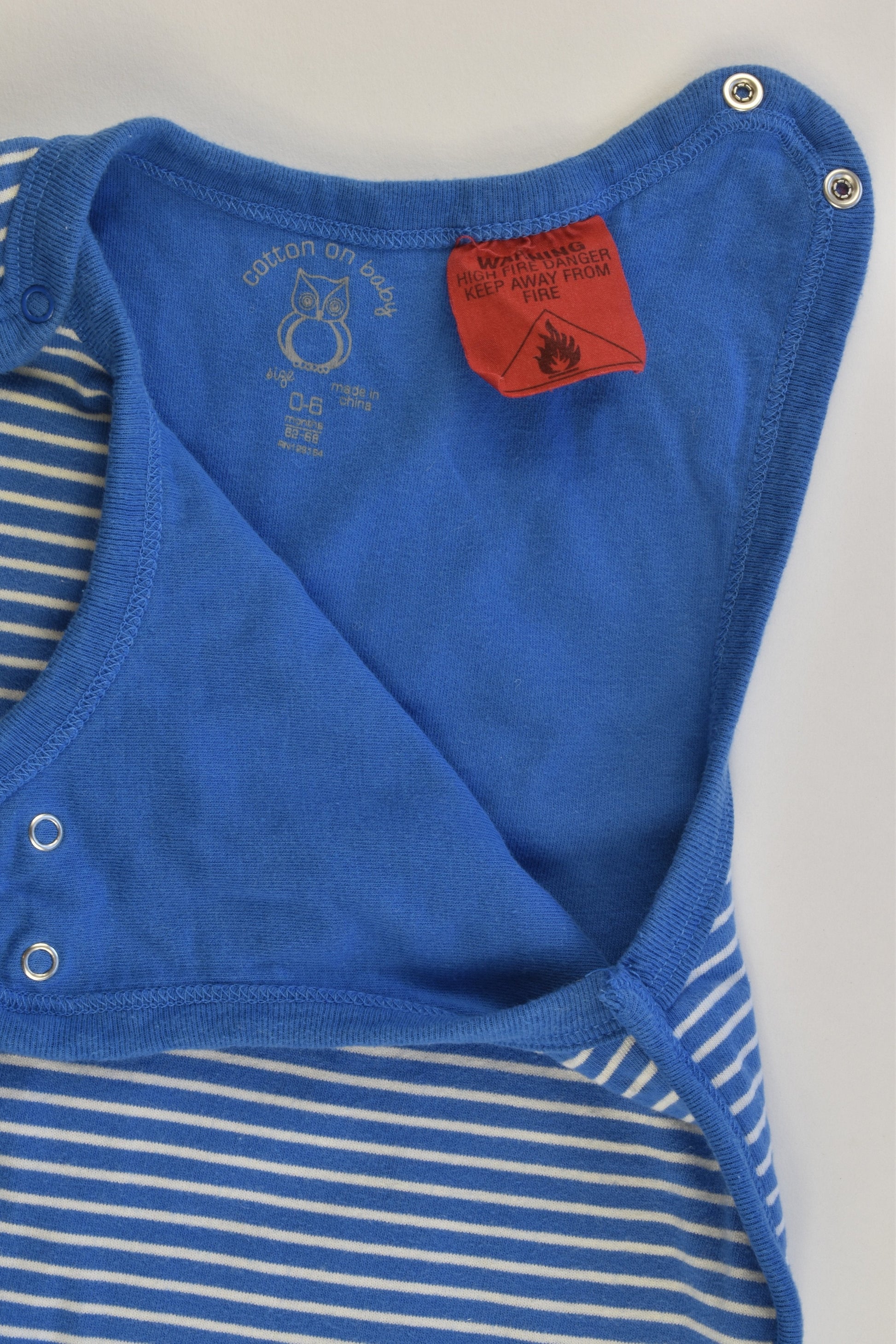 Cotton On Baby Size 0-6 months Approx 1.0 TOG Striped Sleeping Bag