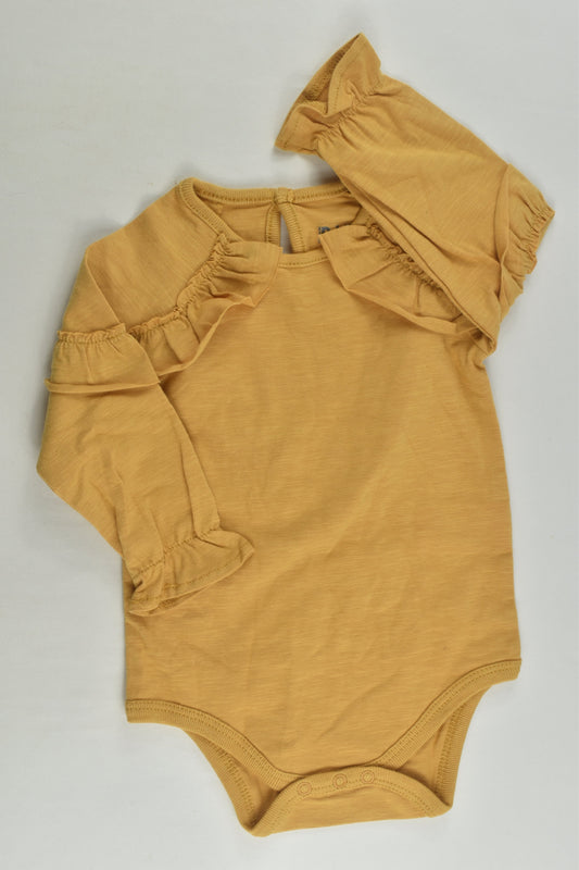 Cotton On Baby Size 0 Mustard Bodysuit