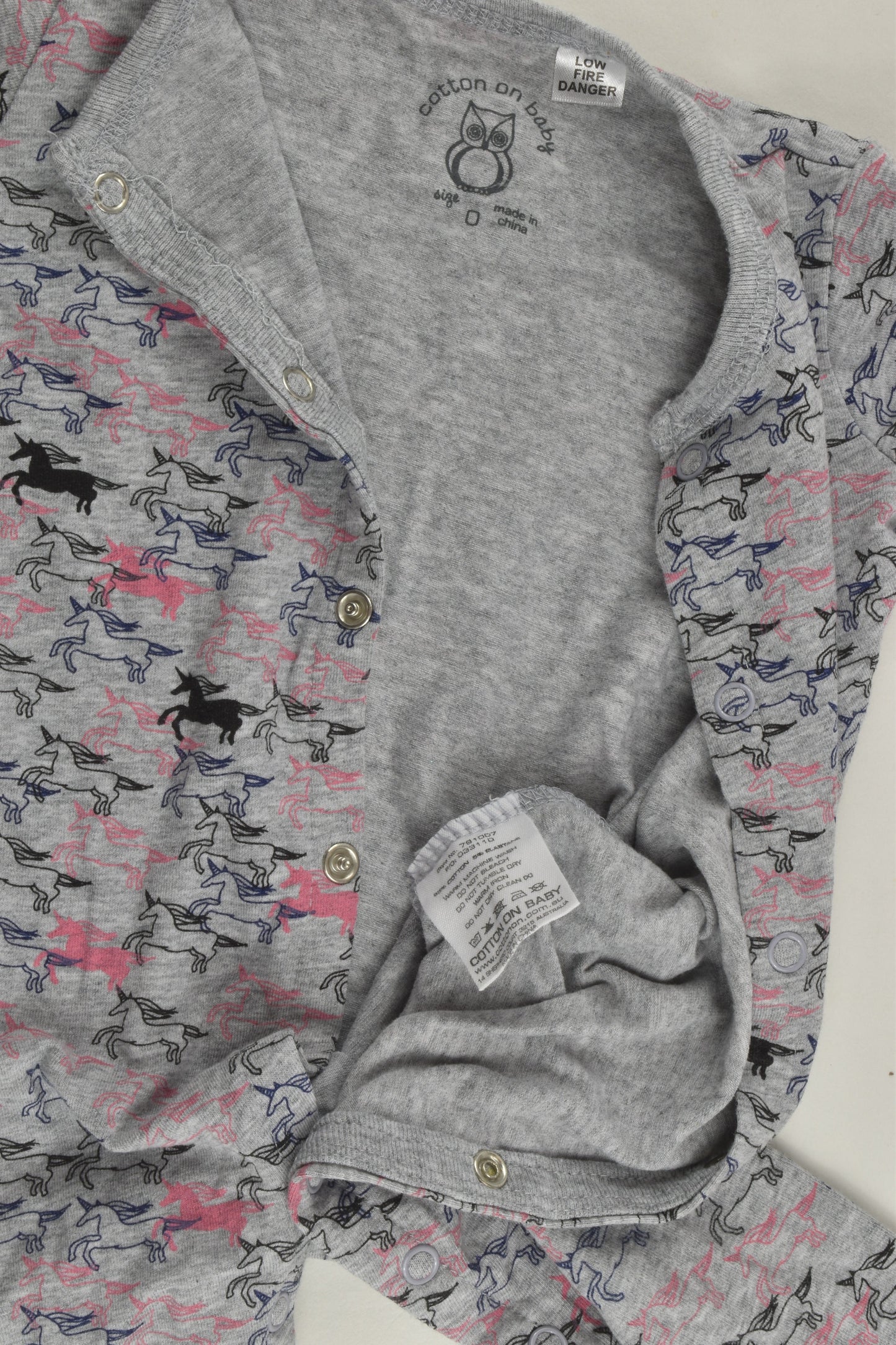 Cotton On Baby Size 0 Unicorn Romper
