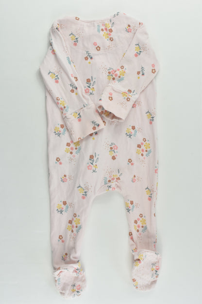 Cotton On Baby Size 00 (3-6 months) Floral Footed Romper