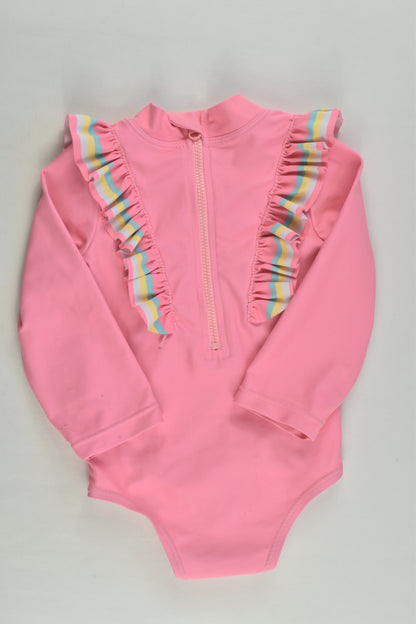 Cotton On Baby Size 00 Cocatoo Rashie Swimsuit