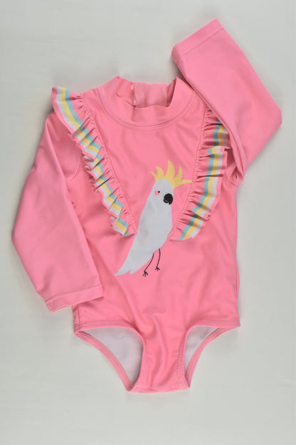 Cotton On Baby Size 00 Cocatoo Rashie Swimsuit