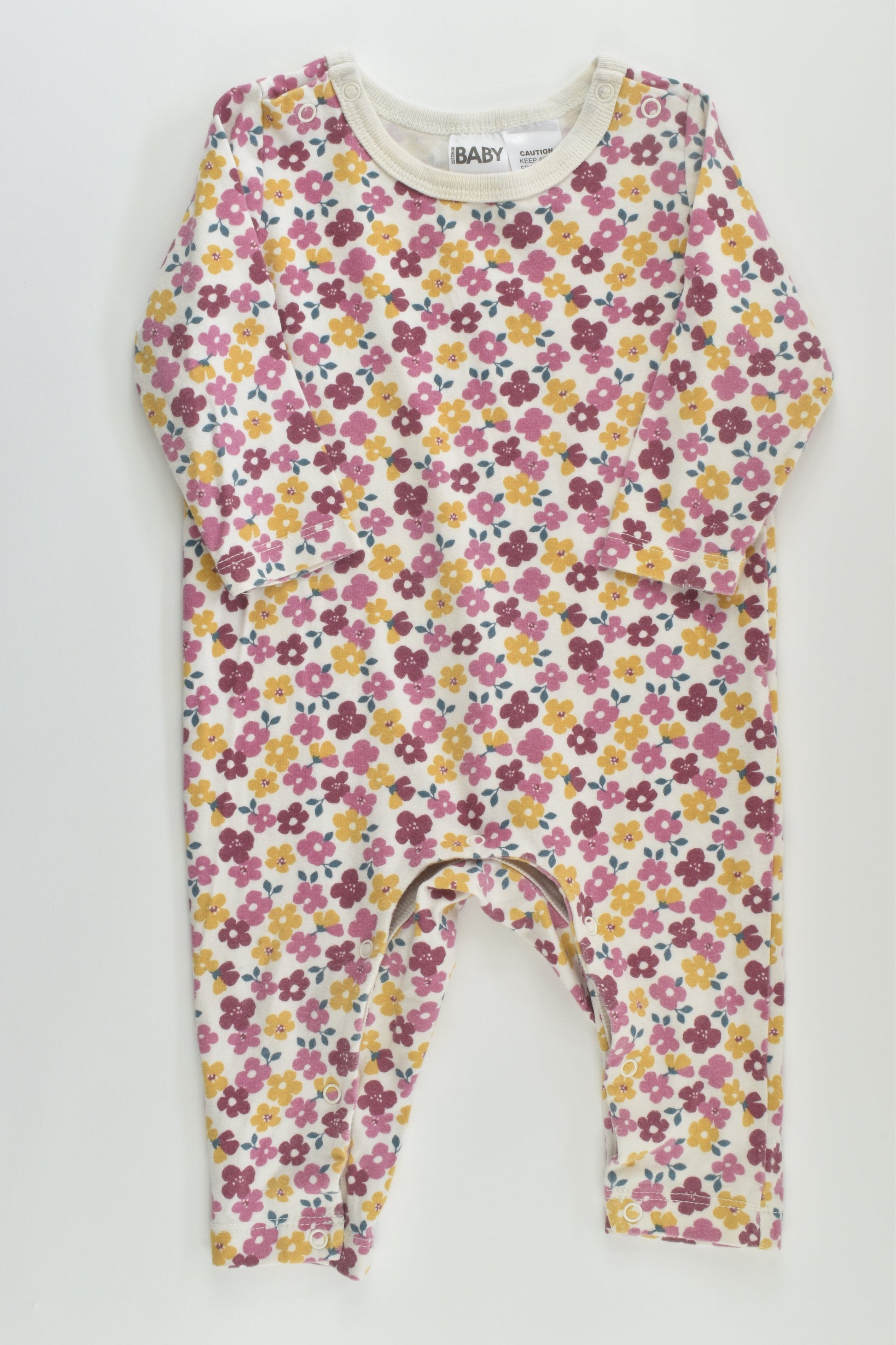 Cotton On Baby Size 00 Floral Romper
