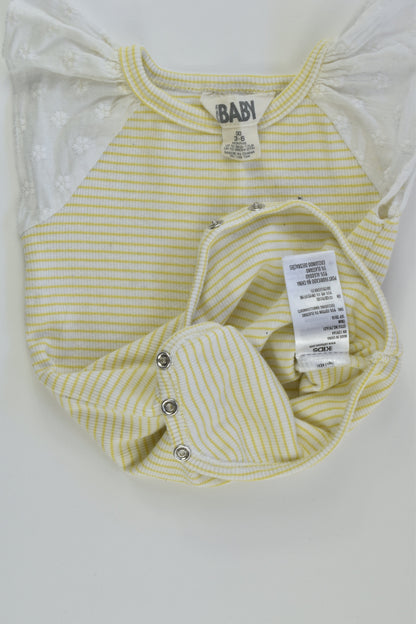 Cotton On Baby Size 00 Ribbed Bodysuit