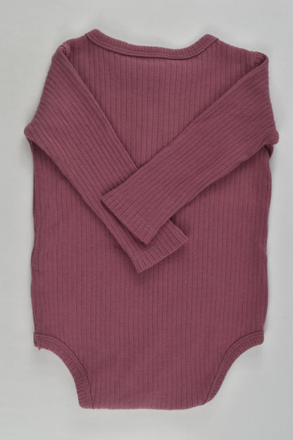 Cotton On Baby Size 00 Ribbed Bodysuit