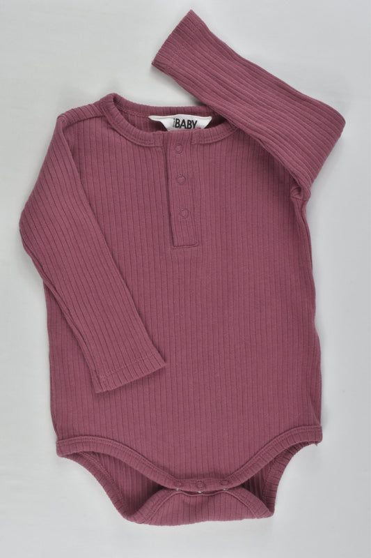 Cotton On Baby Size 00 Ribbed Bodysuit