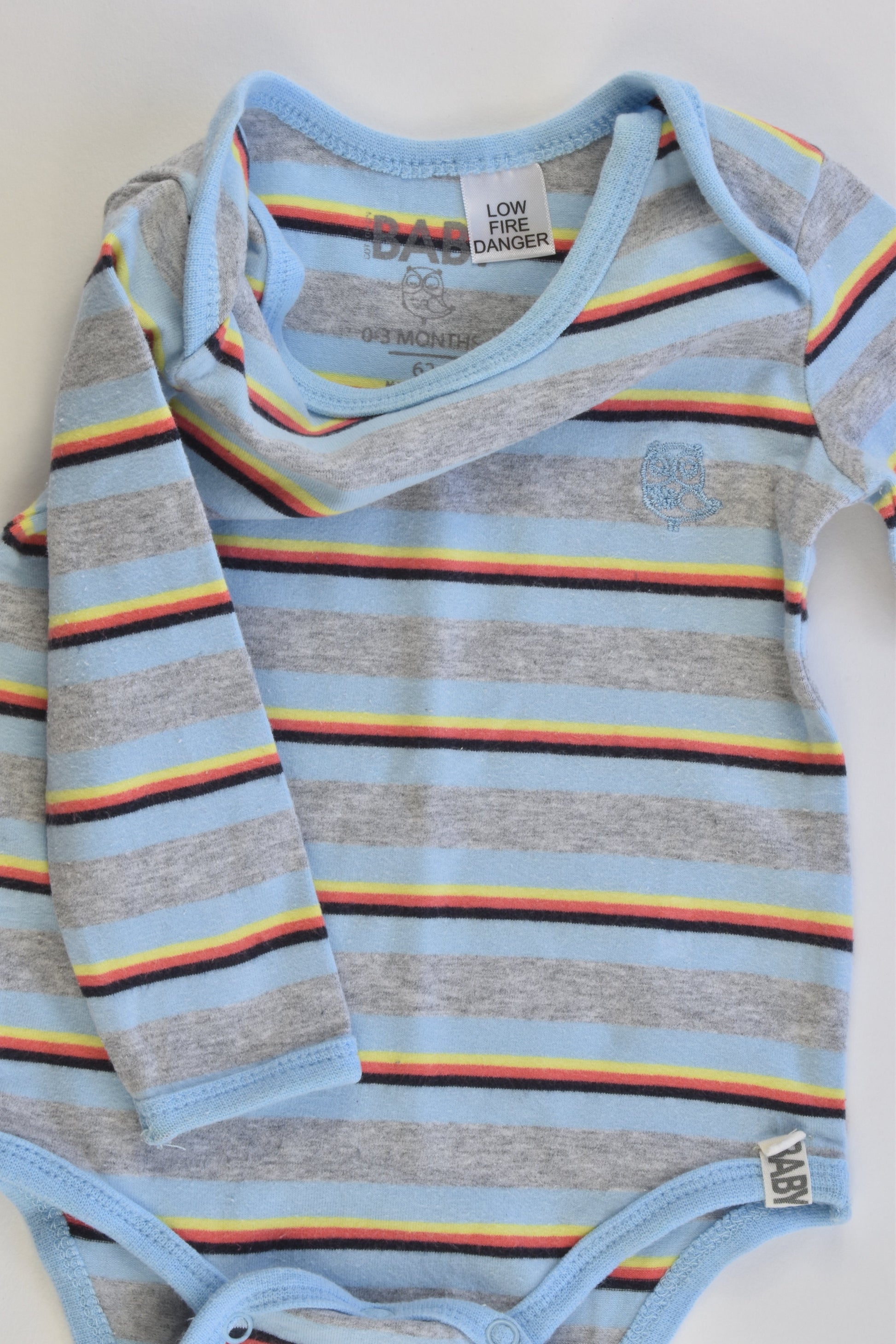 Cotton On Baby Size 000 (0-3 months, 62 cm) Striped Bodysuit