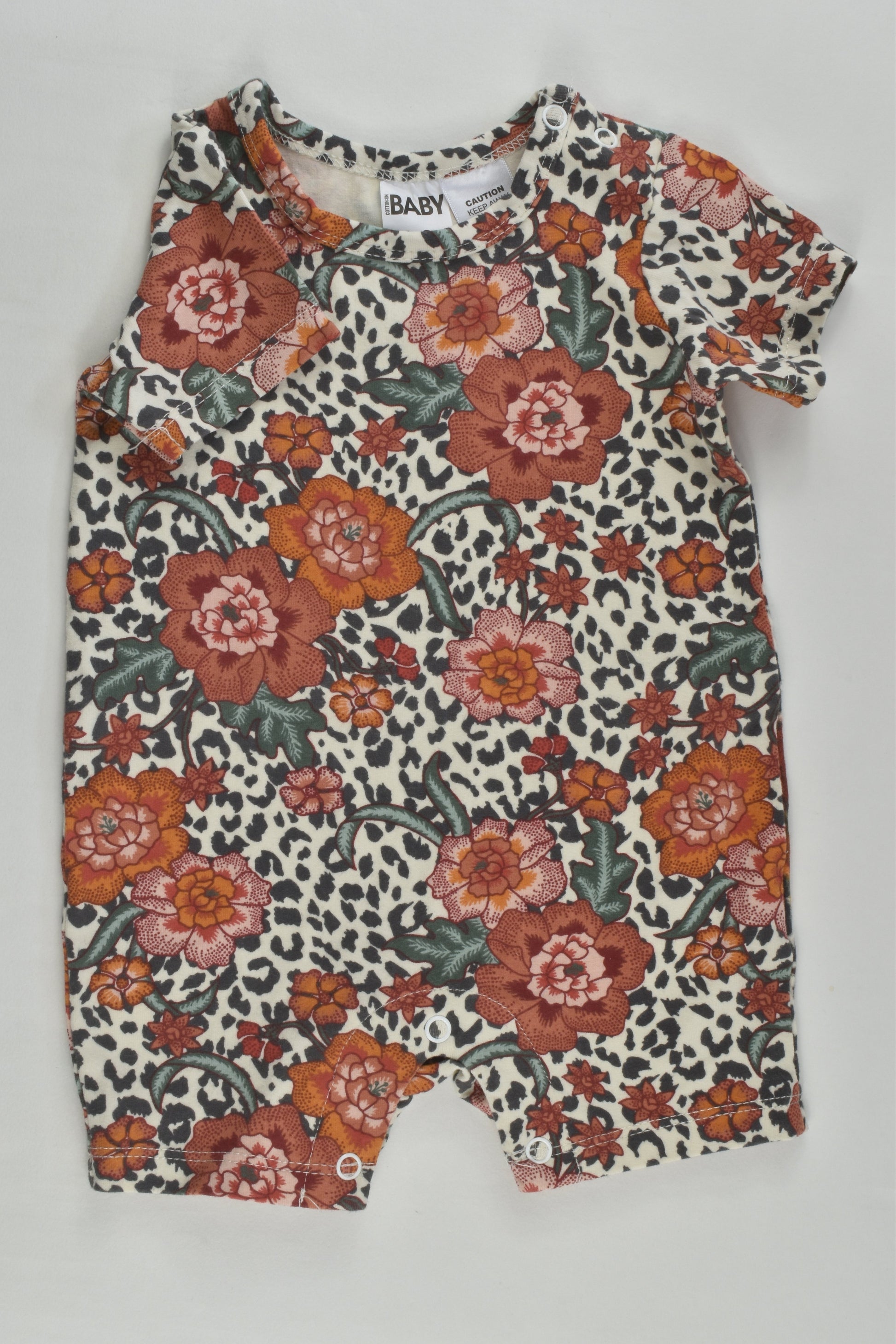 Cotton On Baby Size 000 Floral Short Romper