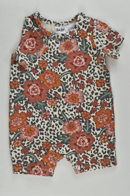 Cotton On Baby Size 000 Floral Short Romper