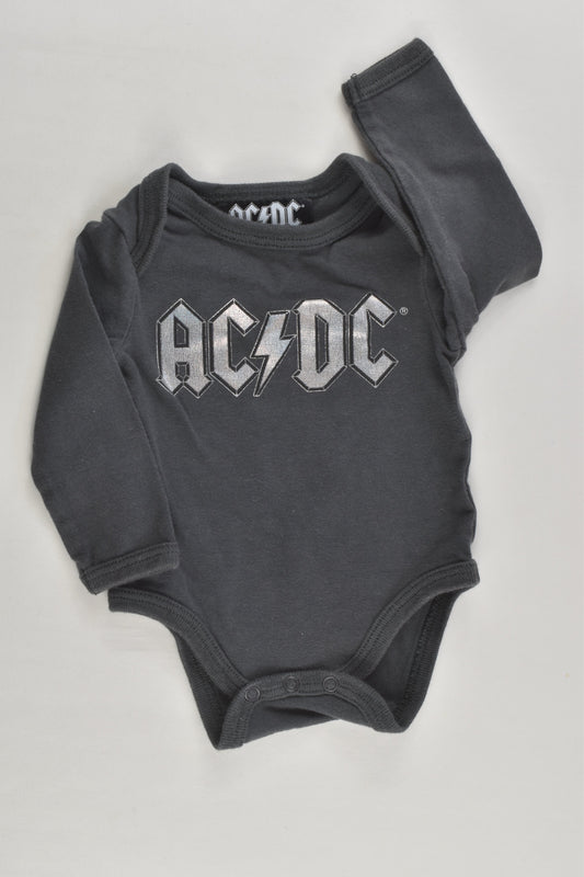 Cotton On Baby Size 0000 AC/DC Bodysuit