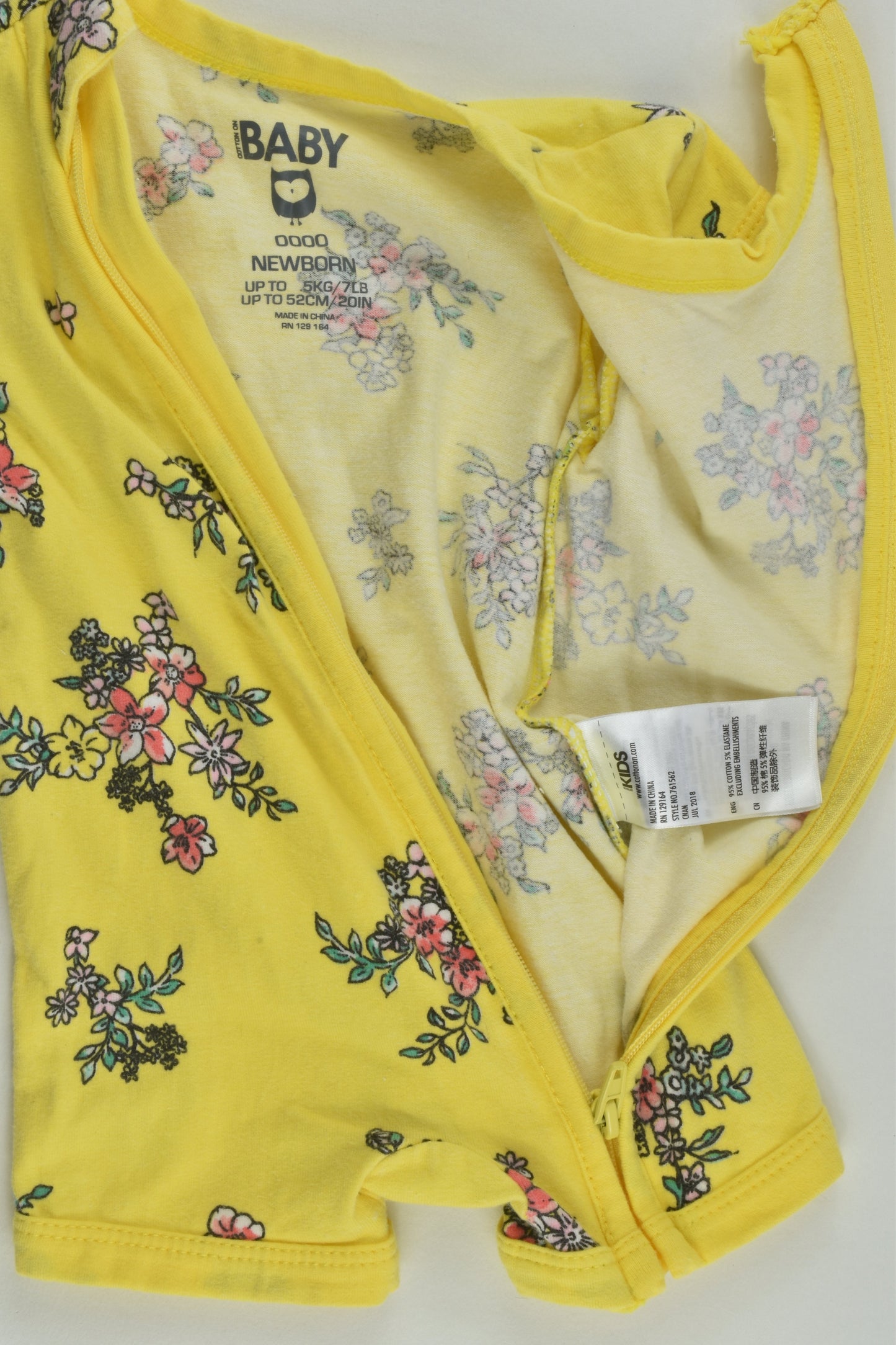 Cotton On Baby Size 0000 Floral Short Romper