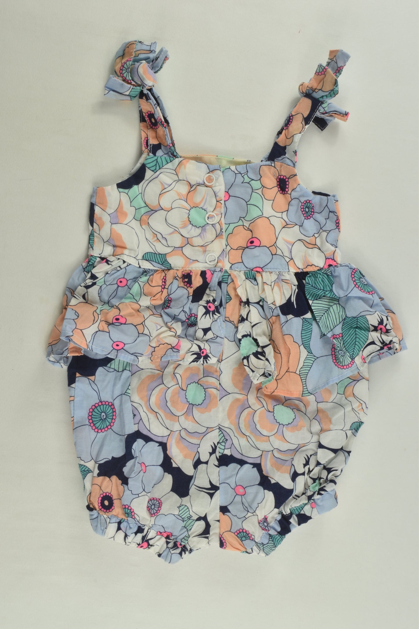Cotton On Baby Size 0000 Retro Flowers Short Romper