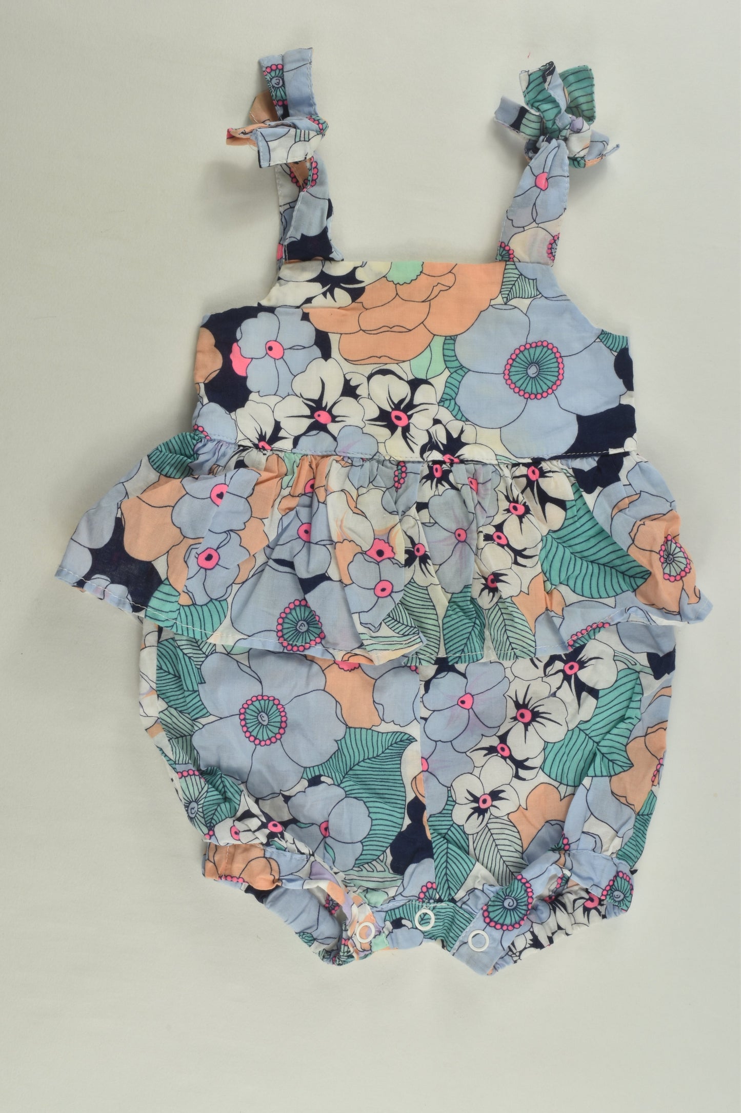 Cotton On Baby Size 0000 Retro Flowers Short Romper