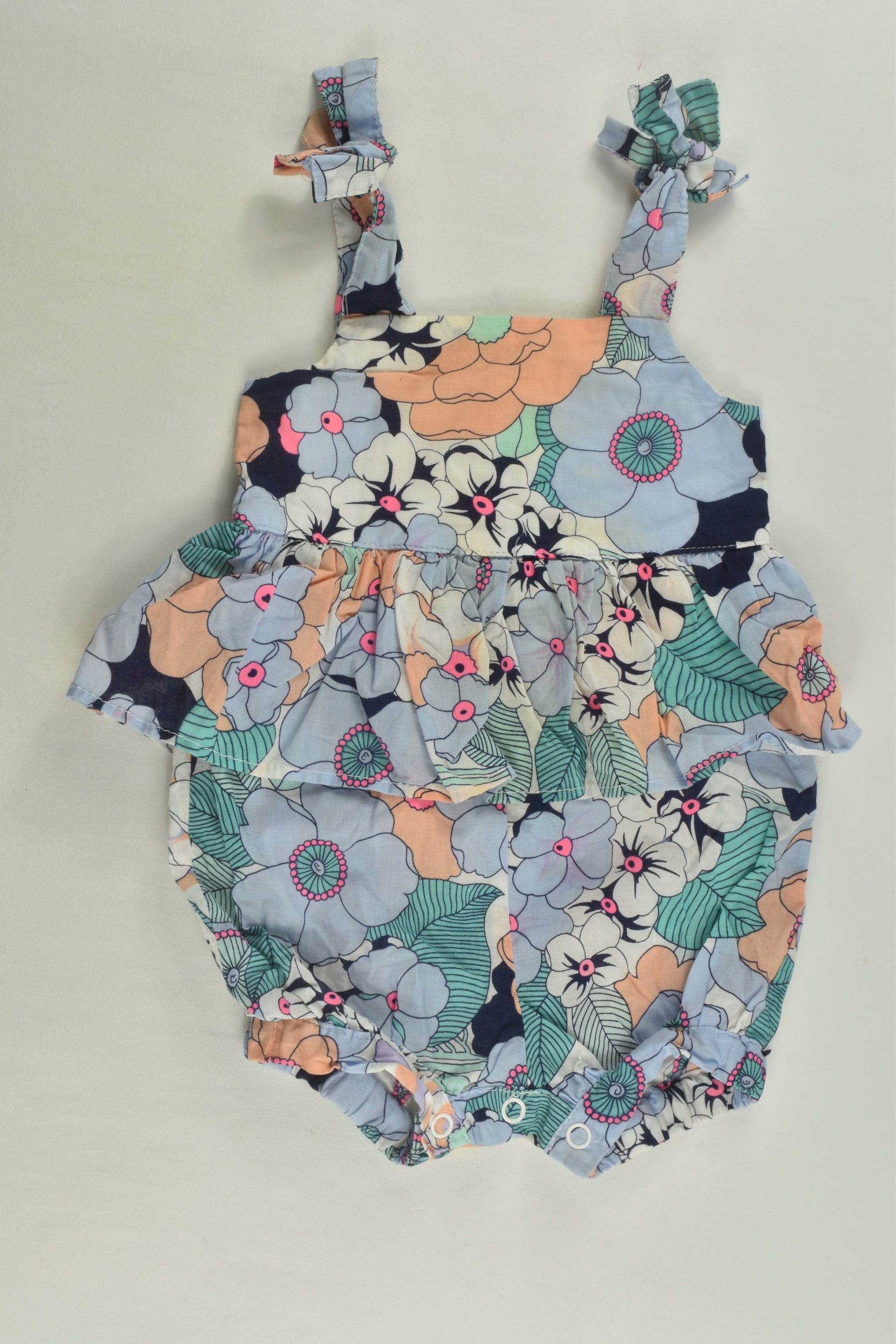 Cotton On Baby Size 0000 Retro Flowers Short Romper