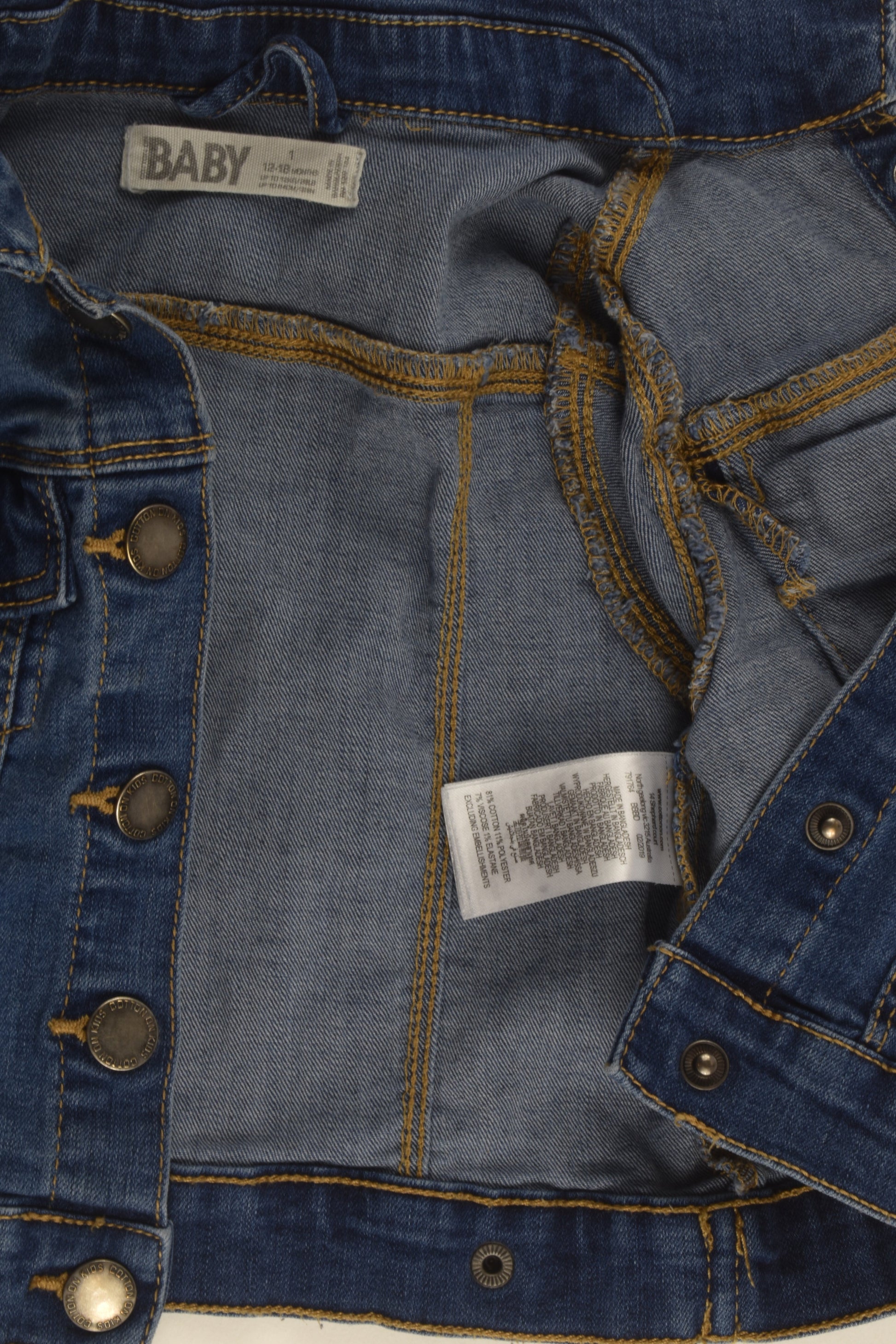 Cotton On Baby Size 1 Denim Jacket