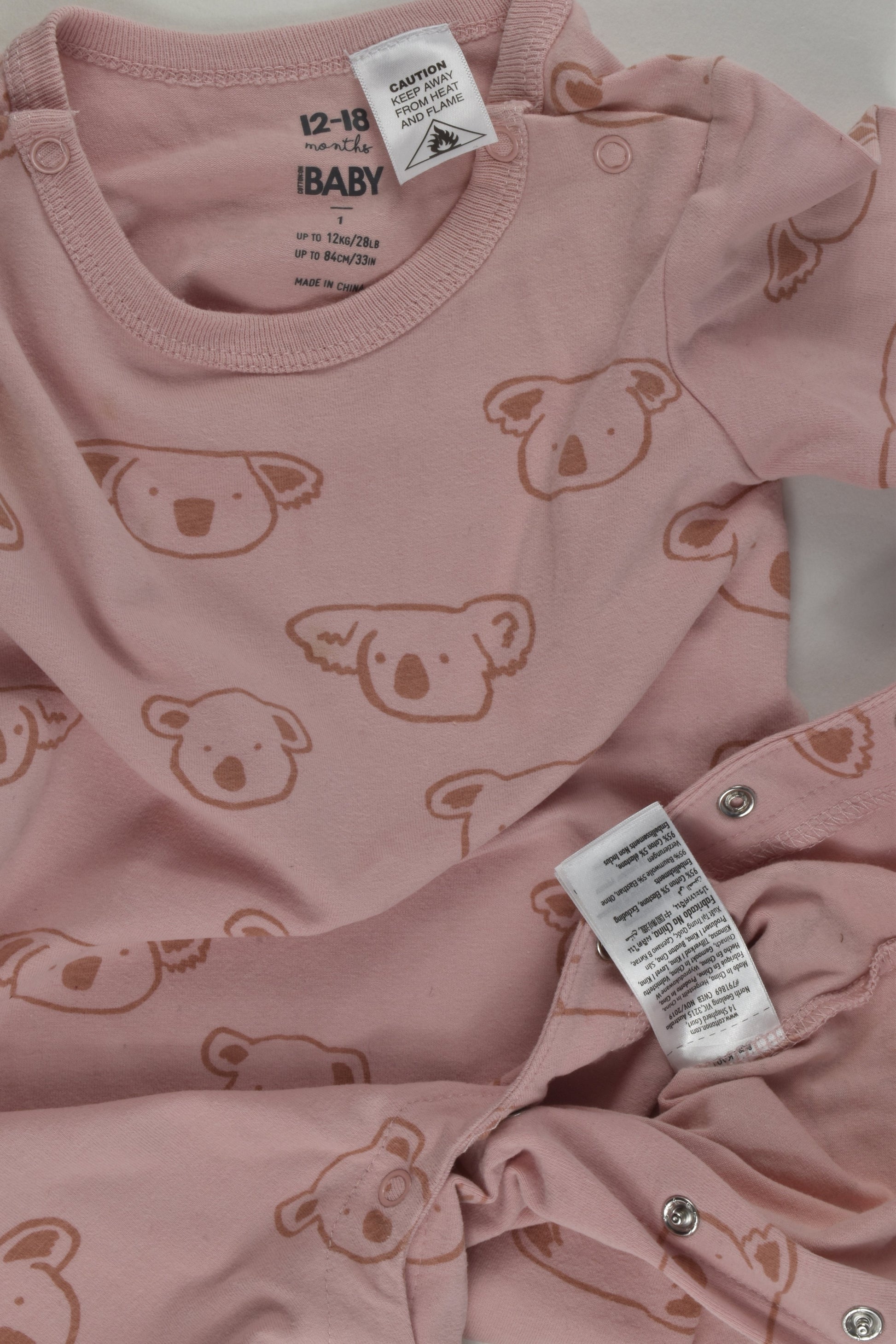 Cotton On Baby Size 1 Koala Romper