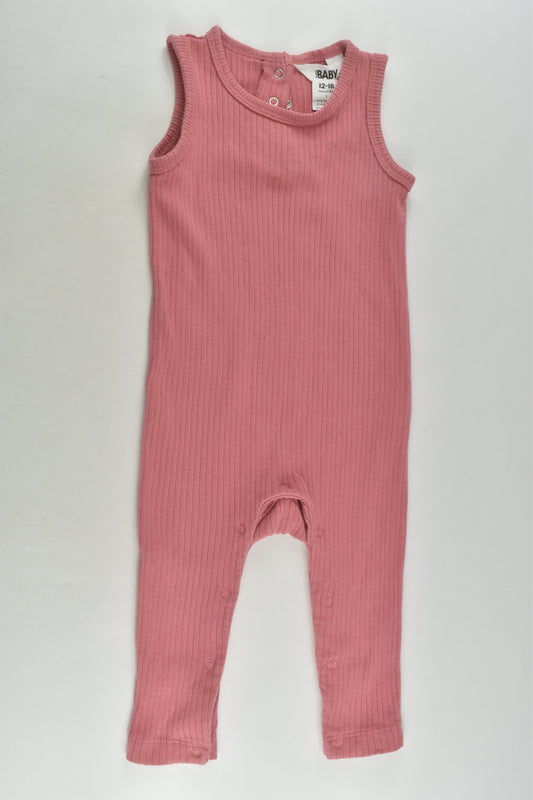 Cotton On Baby Size 1 Ribbed Overalls