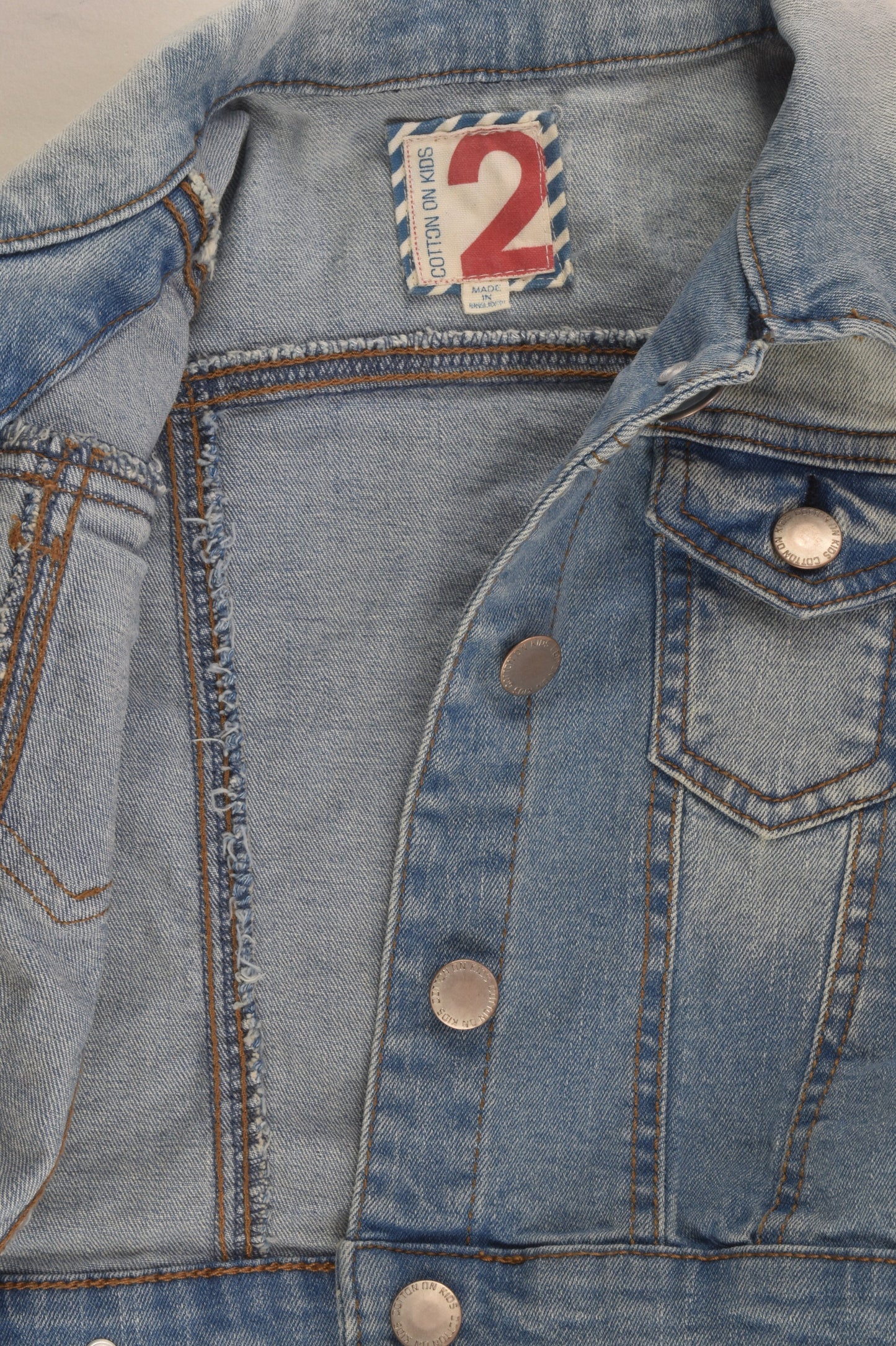 Cotton On Kid Size 2 Stretchy Denim Jacket