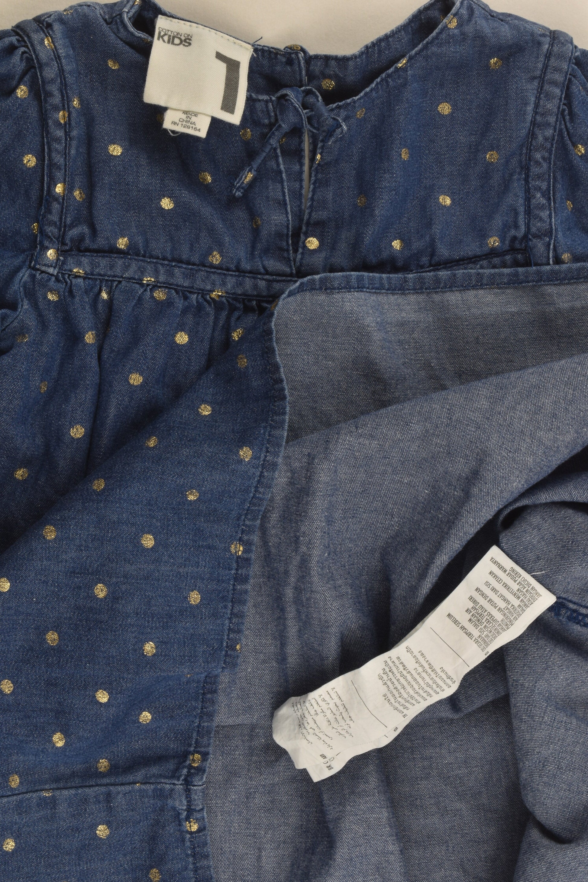 Cotton On Kids Size 1 Denim Dress