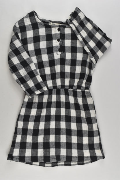 Cotton On Kids Size 2 Checked Muslin Dress