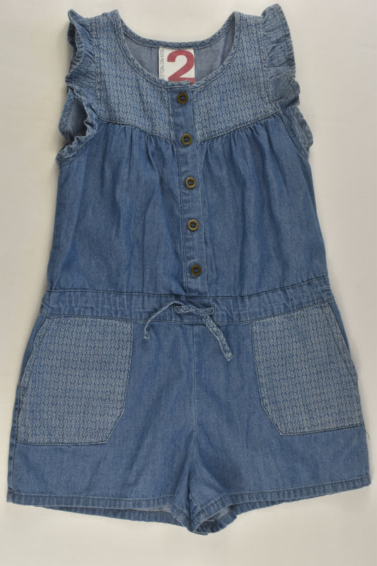 Cotton On Kids Size 2 Lightweight Denim Playsuit